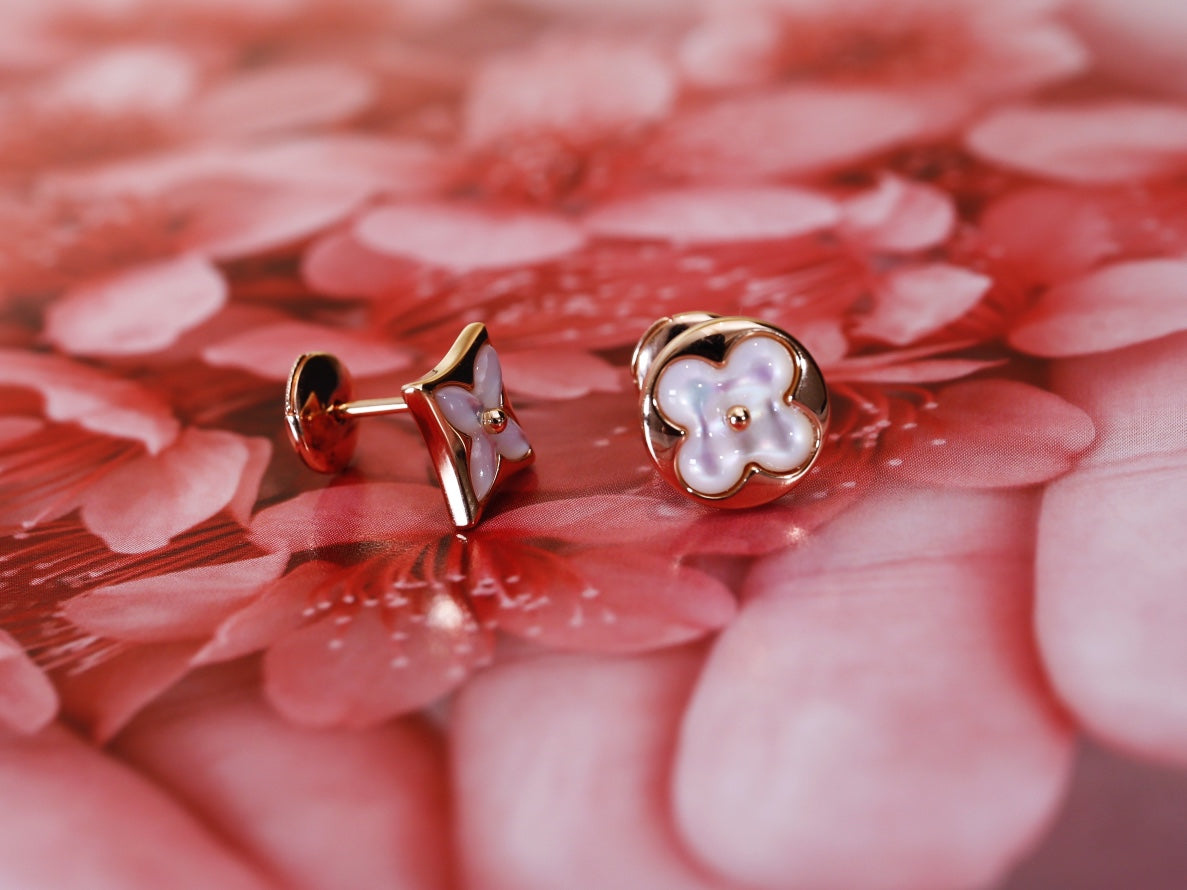 [Eterna Jewels]STERN UND SONNE ROSÉGOLD MOP-OHRSTECKER