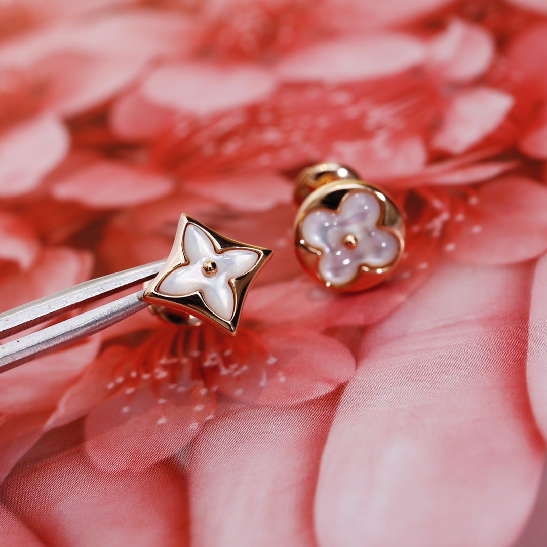 [Eterna Jewels]STERN UND SONNE ROSÉGOLD MOP-OHRSTECKER