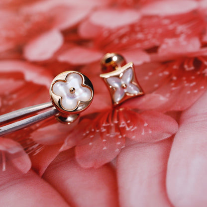 [Eterna Jewels]STERN UND SONNE ROSÉGOLD MOP-OHRSTECKER