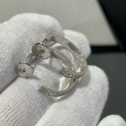 [Eterna Jewels]LOVE DIAMOND SILVER CREOLEN