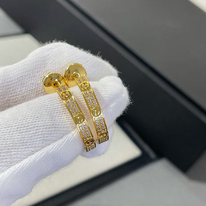[Eterna Jewels]LIEBES-DIAMANT-GOLDOOHRRINGE