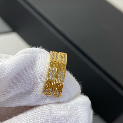 [Eterna Jewels]LIEBES-DIAMANT-GOLDOOHRRINGE
