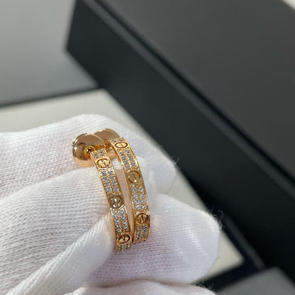 [Eterna Jewels]LOVE DIAMANT ROSÉGOLD CREOLEN