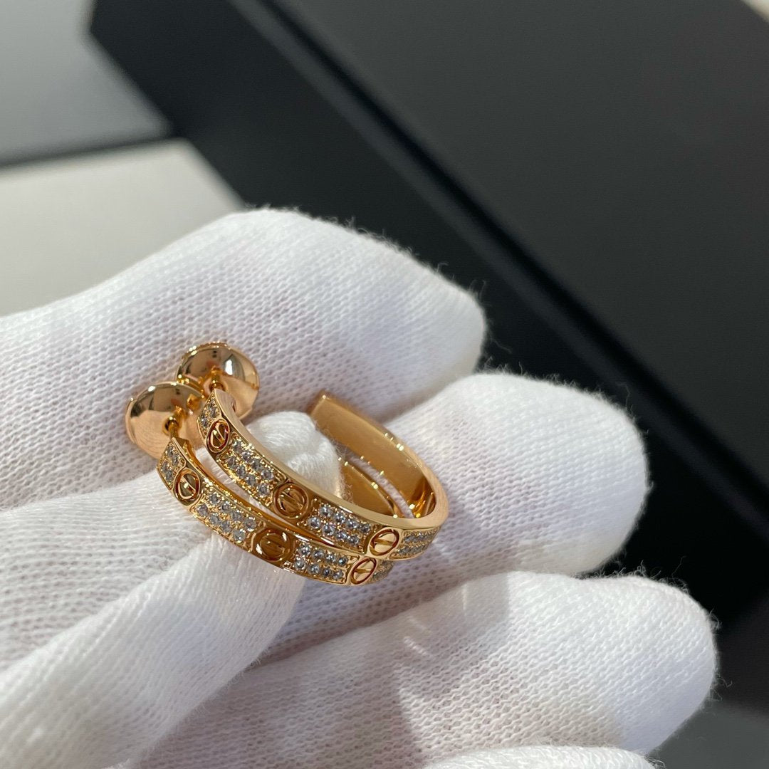 [Eterna Jewels]LOVE DIAMANT ROSÉGOLD CREOLEN
