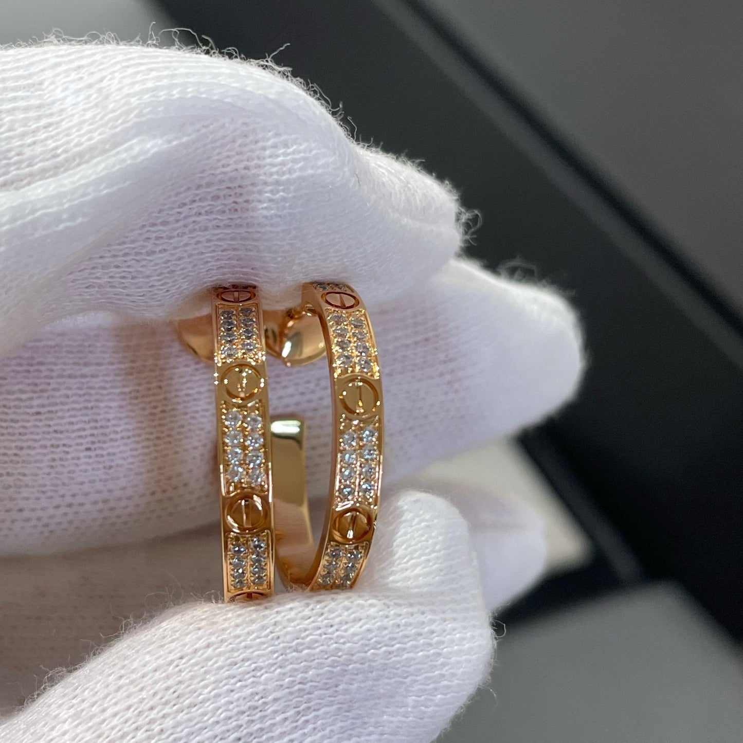 [Eterna Jewels]LOVE DIAMANT ROSÉGOLD CREOLEN