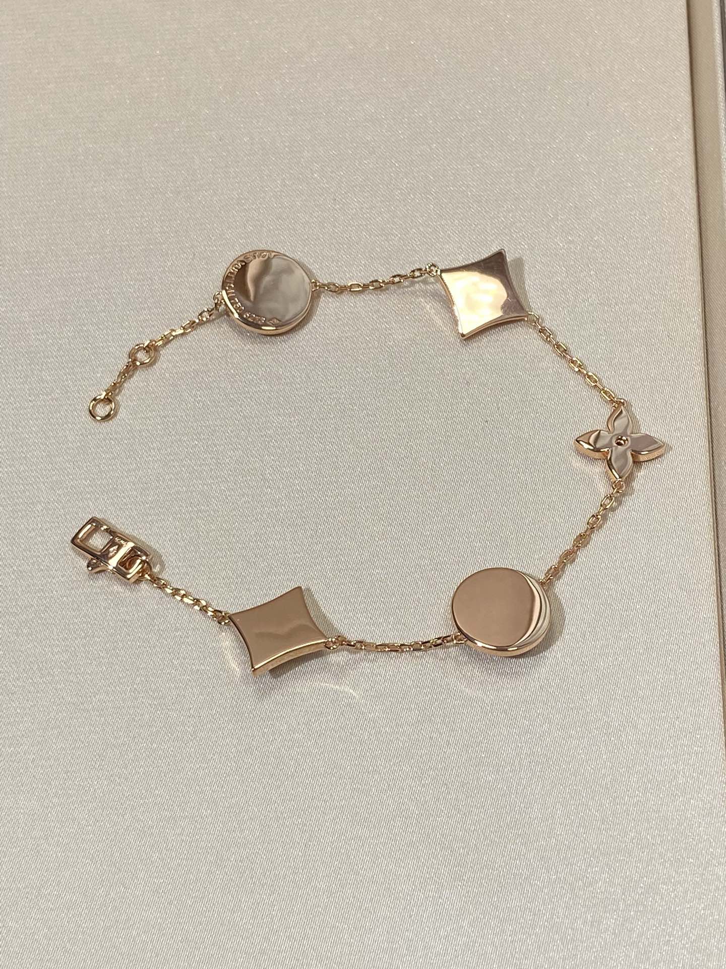 [Eterna Jewels]STERN UND SONNE 5 MOTIV PERLMUTT ROSÉGOLD-ARMBAND