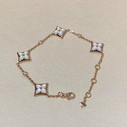 [Eterna Jewels]STAR 4 MOTIV MOP DIAMANT ROSÉGOLD ARMREIF