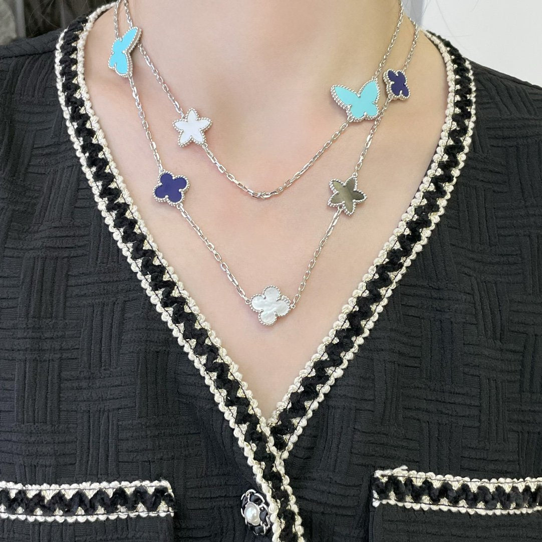 [Eterna Jewels]LUCKY CLOVER SILVER 11 MOTIF-HALSKETTE