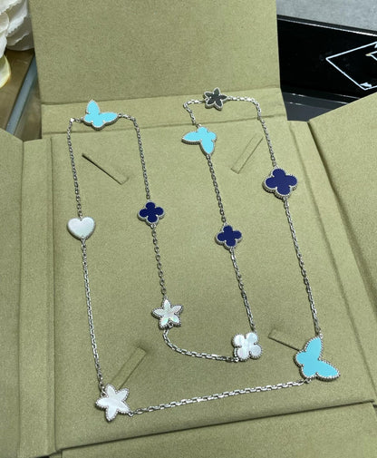 [Eterna Jewels]LUCKY CLOVER SILVER 11 MOTIF-HALSKETTE