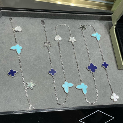 [Eterna Jewels]LUCKY CLOVER SILVER 11 MOTIF-HALSKETTE