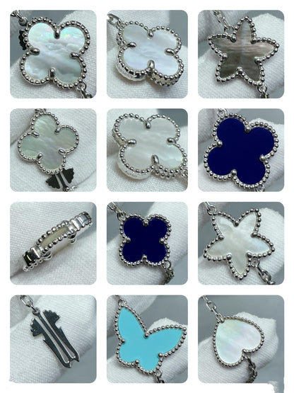 [Eterna Jewels]LUCKY CLOVER SILVER 11 MOTIF-HALSKETTE