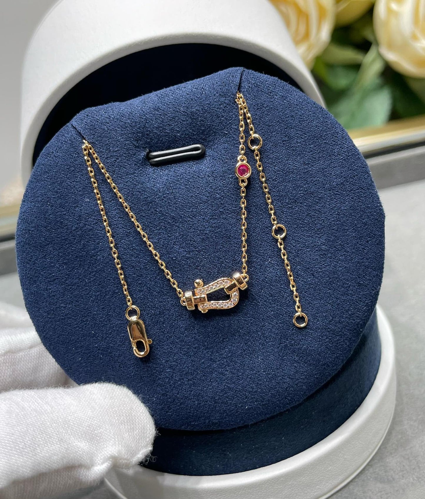 [Eterna Jewels]FORCE 10 DIAMANT ROSÉGOLD-HALSKETTE