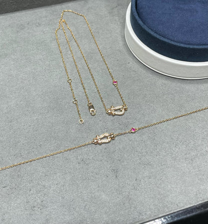 [Eterna Jewels]FORCE 10 DIAMANT ROSÉGOLD-HALSKETTE
