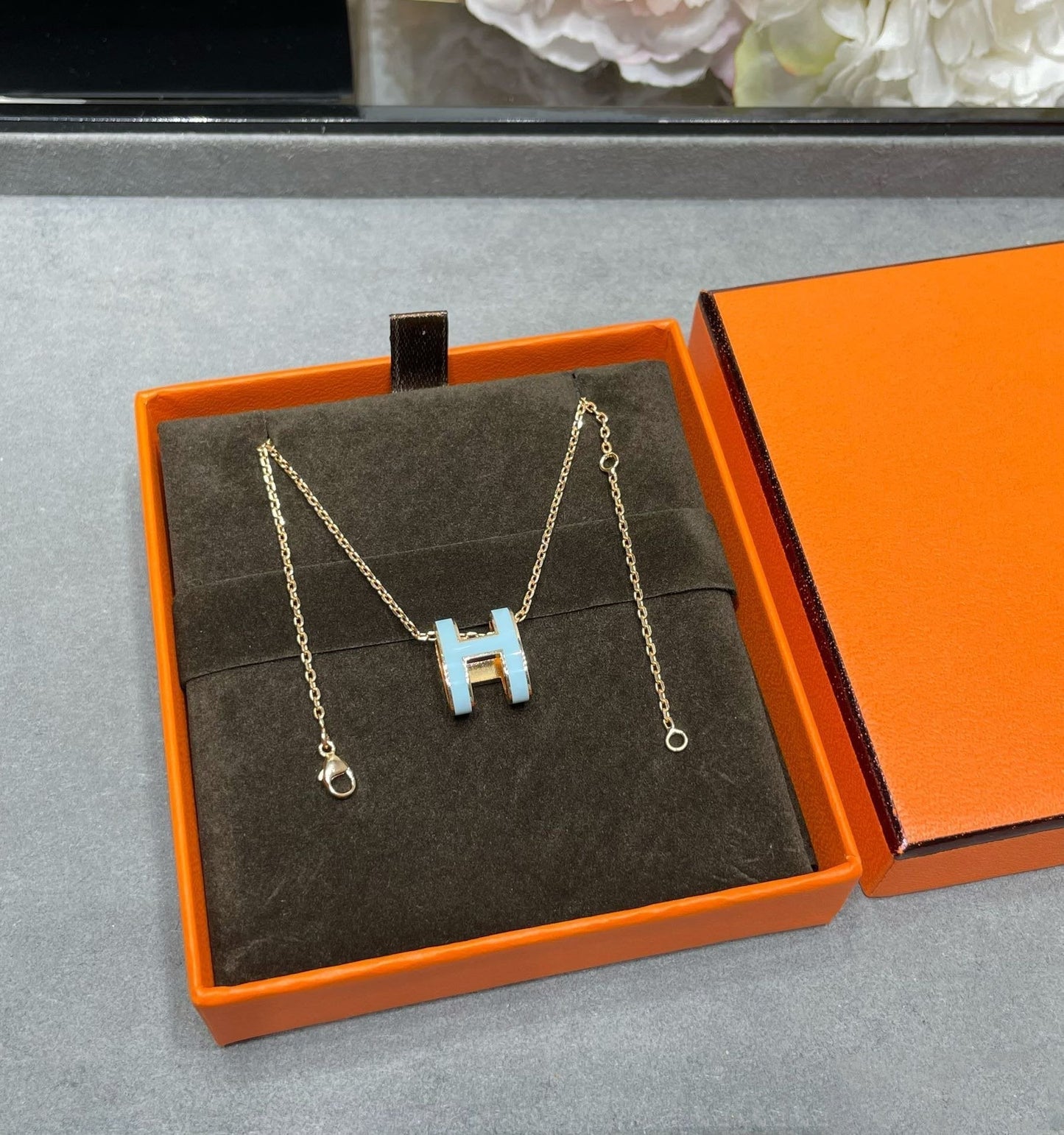 [Eterna Jewels]POP H スカイブルーネックレス