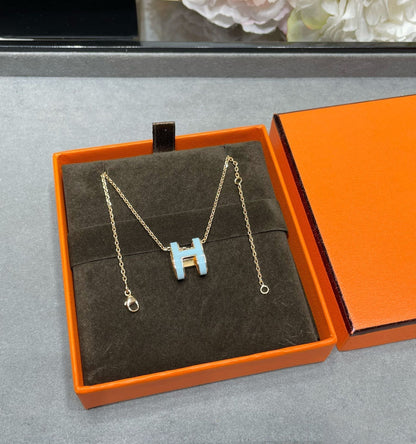 [Eterna Jewels]POP H スカイブルーネックレス