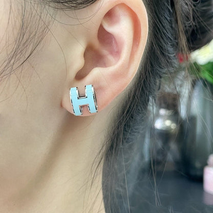 [Eterna Jewels]POP H HIMMELBLAUE OHRSTECKER