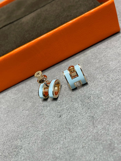 [Eterna Jewels]POP H HIMMELBLAUE OHRSTECKER