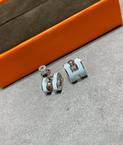 [Eterna Jewels]POP H HIMMELBLAUE OHRSTECKER