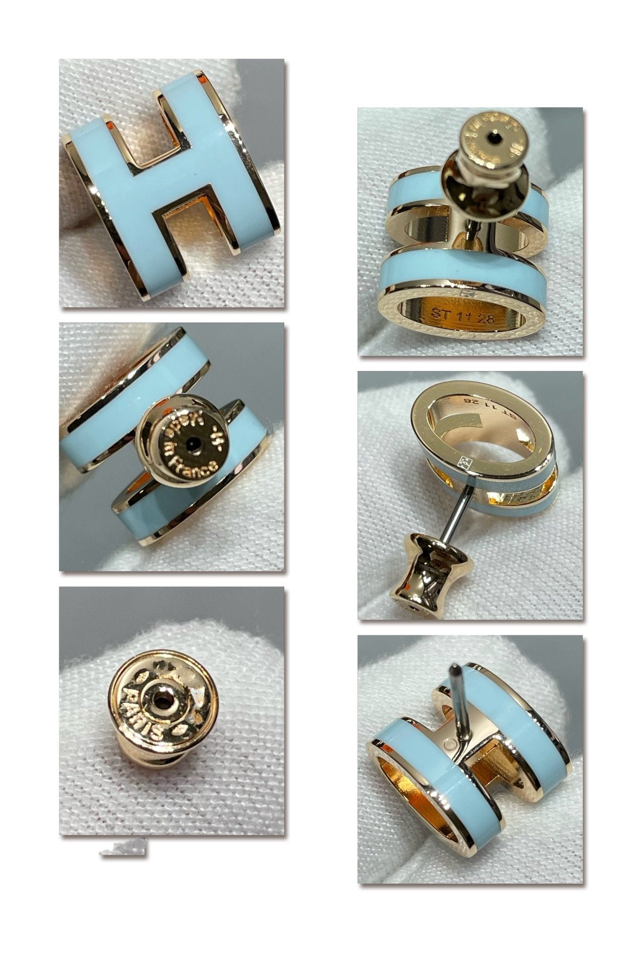 [Eterna Jewels]POP H HIMMELBLAUE OHRSTECKER