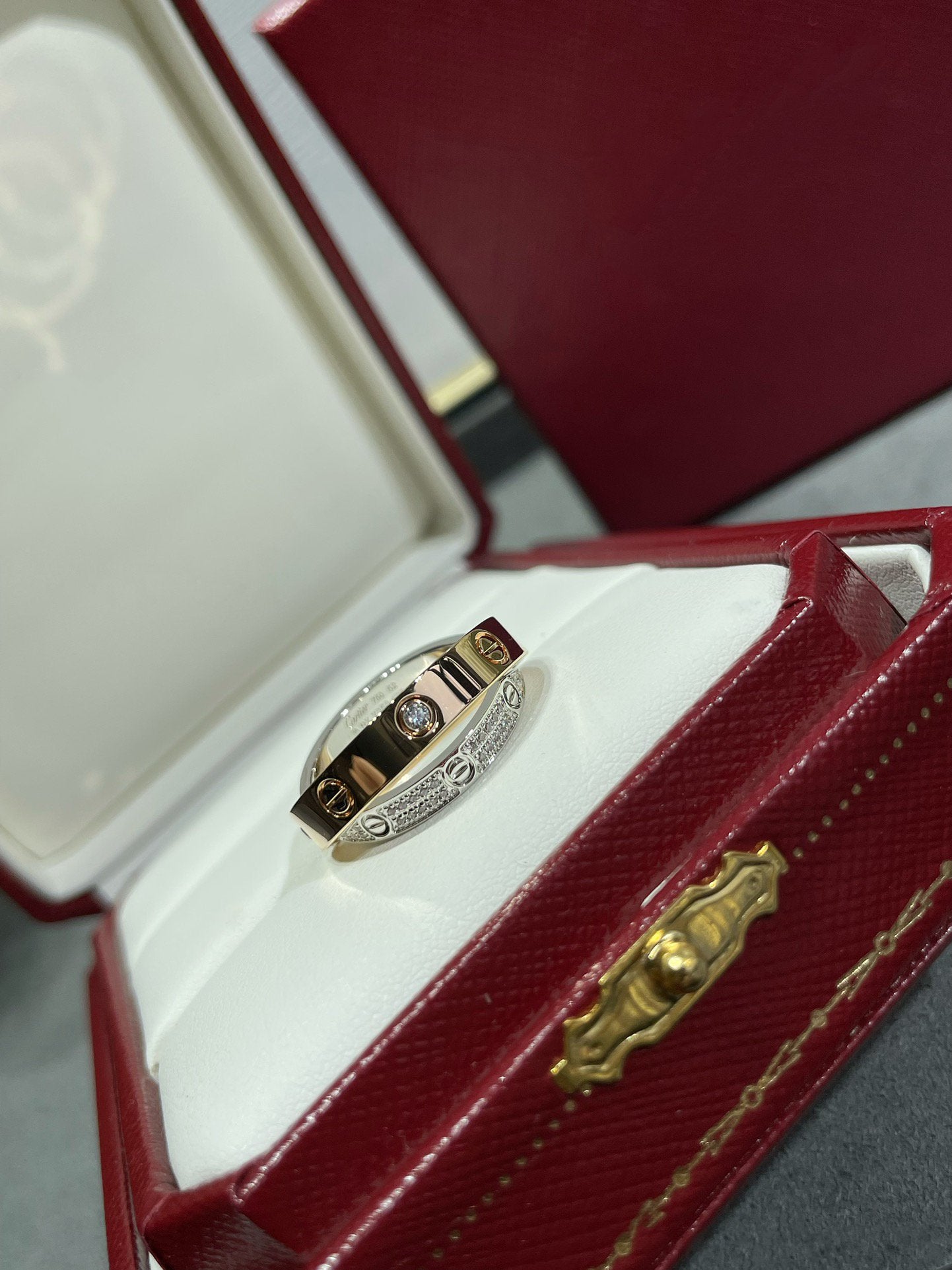 [Eterna Jewels]LIEBE ROSÉGOLD SILBER DIAMANT DOPPELRING