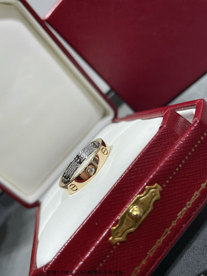[Eterna Jewels]LIEBE ROSÉGOLD SILBER DIAMANT DOPPELRING