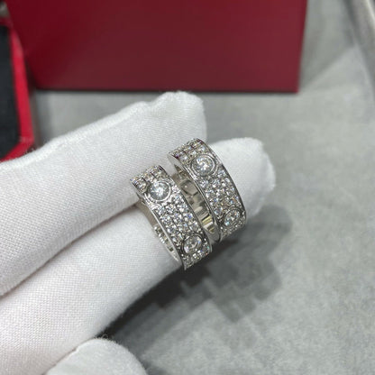 [Eterna Jewels]LOVE 5.5MM DIAMOND PAVED EARRINGS