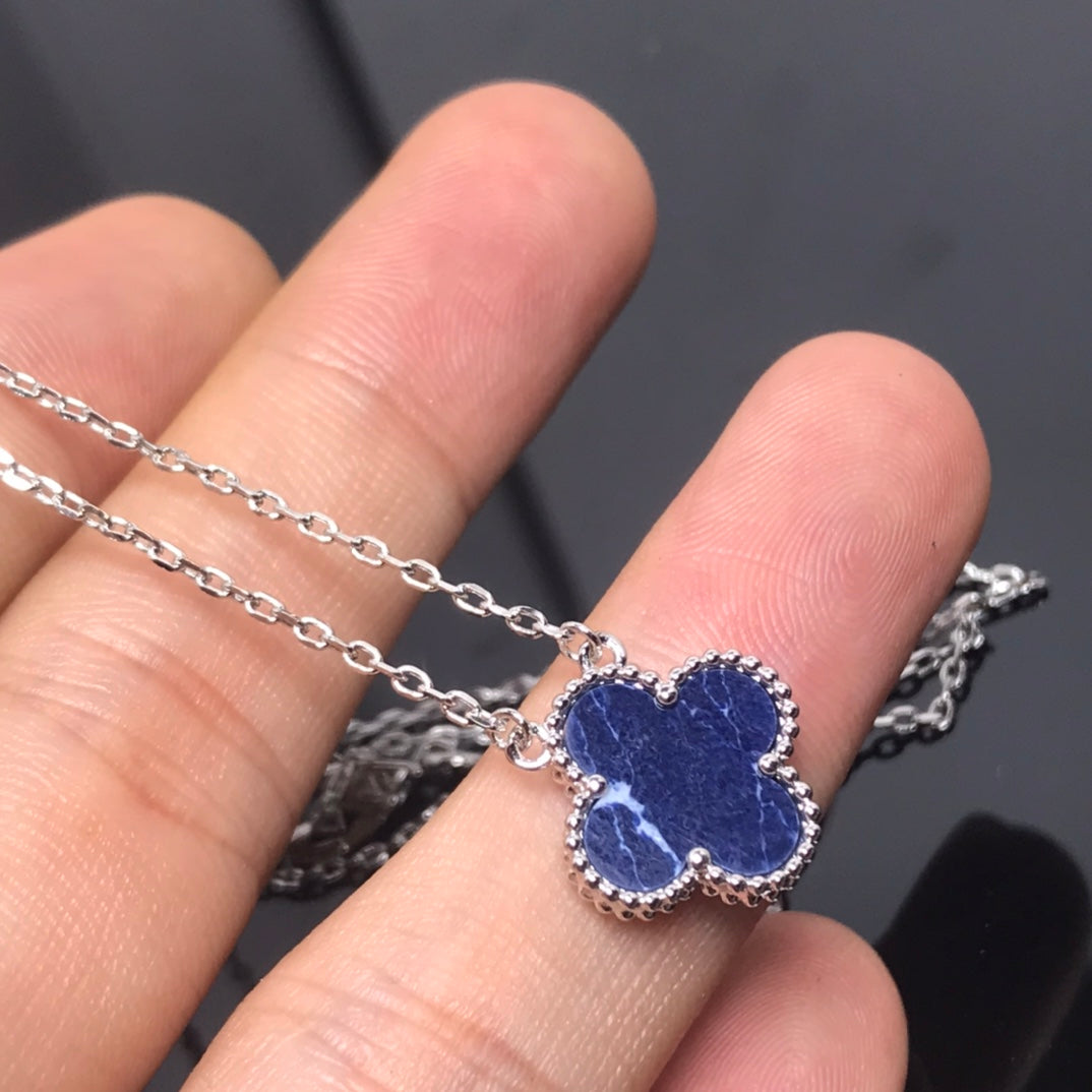 [Eterna Jewels]KLEE PIETERSIT SILBER LANGE HALSKETTE