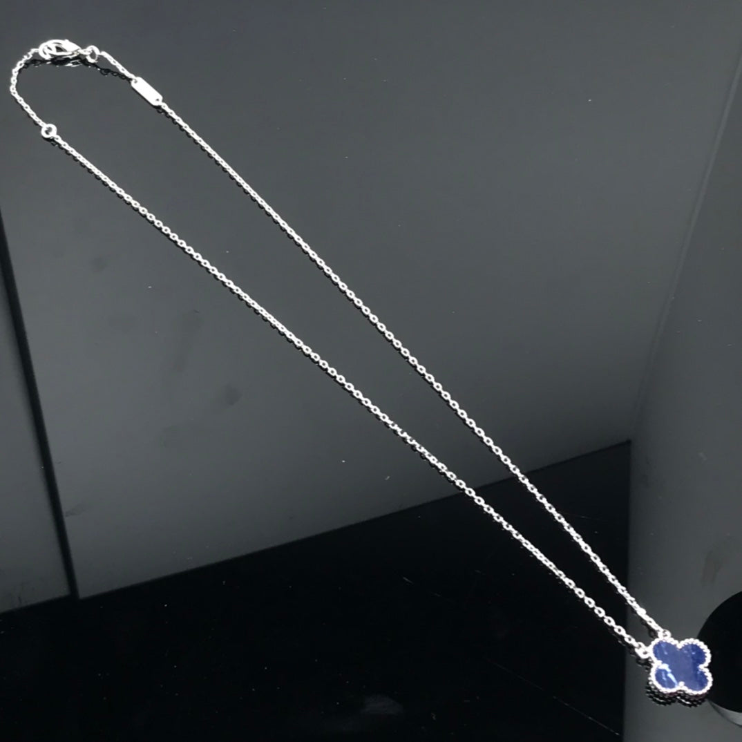 [Eterna Jewels]KLEE PIETERSIT SILBER LANGE HALSKETTE