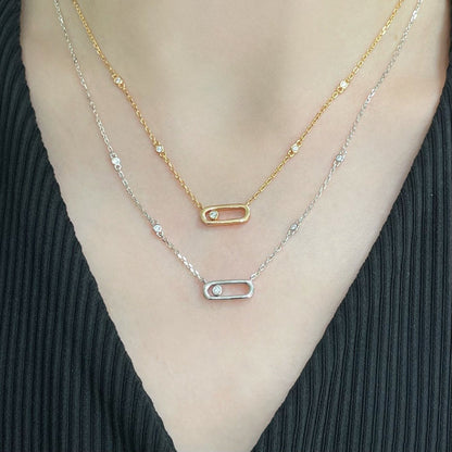[Eterna Jewels]MOVE UNO DIAMANT-HALSKETTE