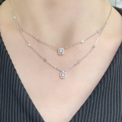 [Eterna Jewels] MY TWIN 2-REIHIGE DIAMANTENHALSKETTE