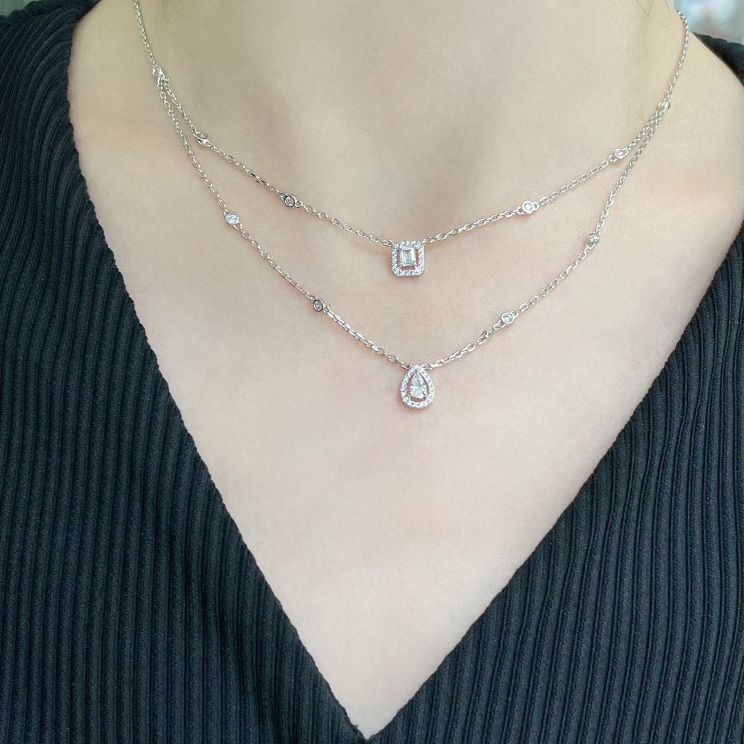 [Eterna Jewels] MY TWIN 2-REIHIGE DIAMANTENHALSKETTE