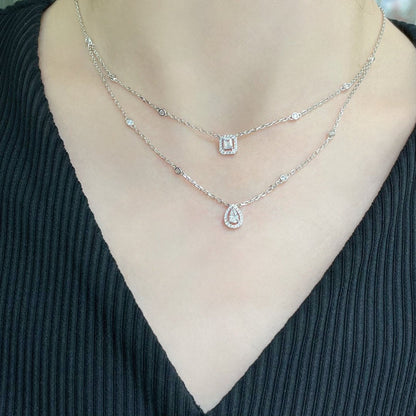 [Eterna Jewels] MY TWIN 2-REIHIGE DIAMANTENHALSKETTE