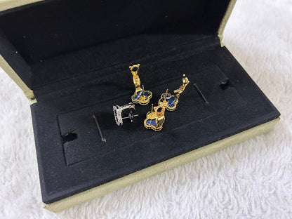 [Eterna Jewels]KLEEBRE-PIETERSIT-OHRSTECKER, MITTELGROSS