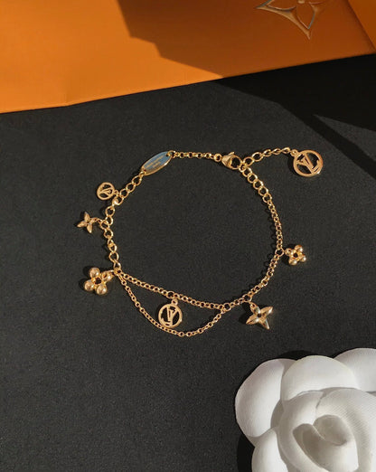 [Eterna Jewels]BLOOMING PINK GOLD MOP ARMBAND