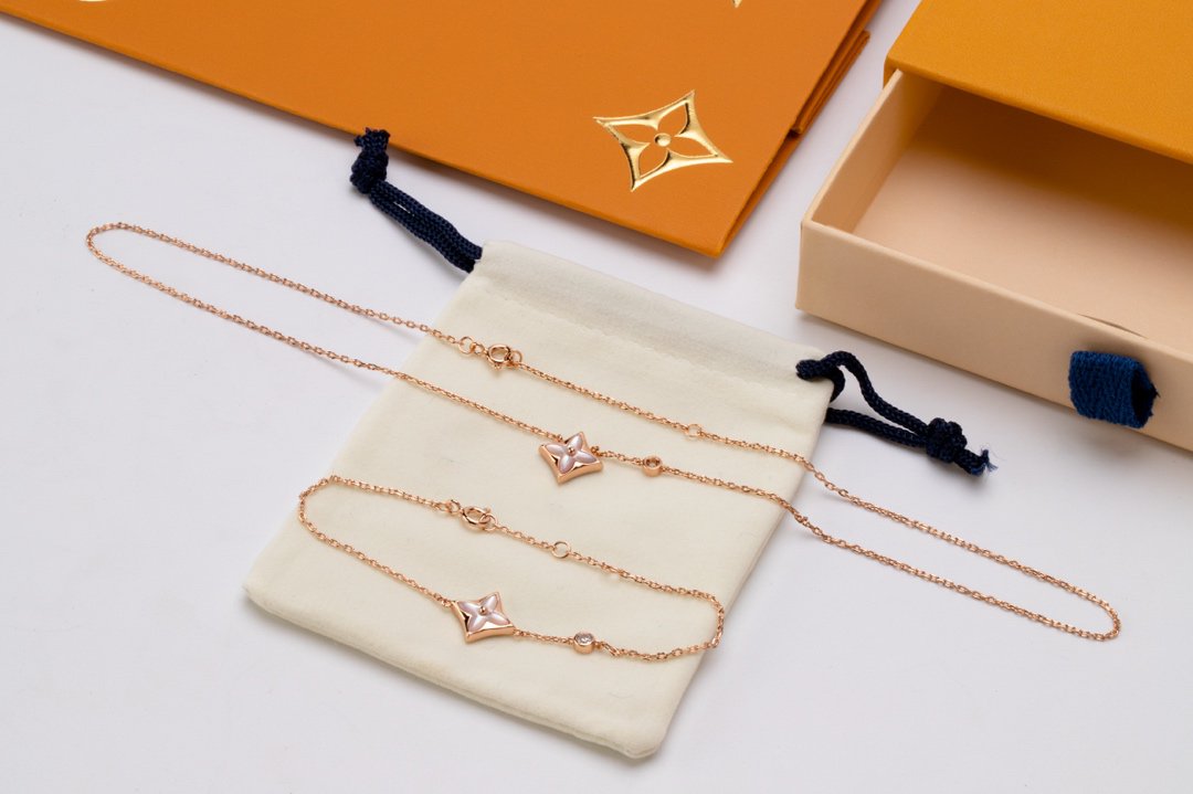 [Eterna Jewels]STAR PINK MOP 1 DIAMANT ROSÉGOLD HALSKEТТЕ