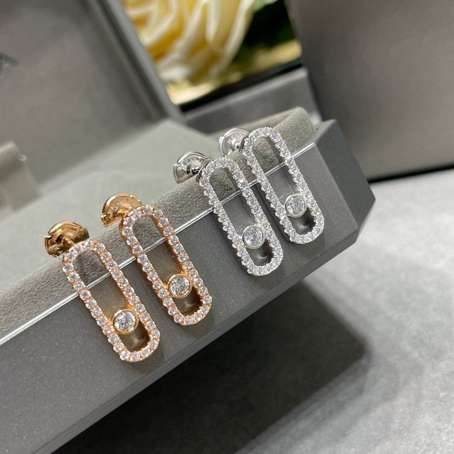 [Eterna Jewels]MOVE UNO OHRSTECKER DIAMANT PAVE