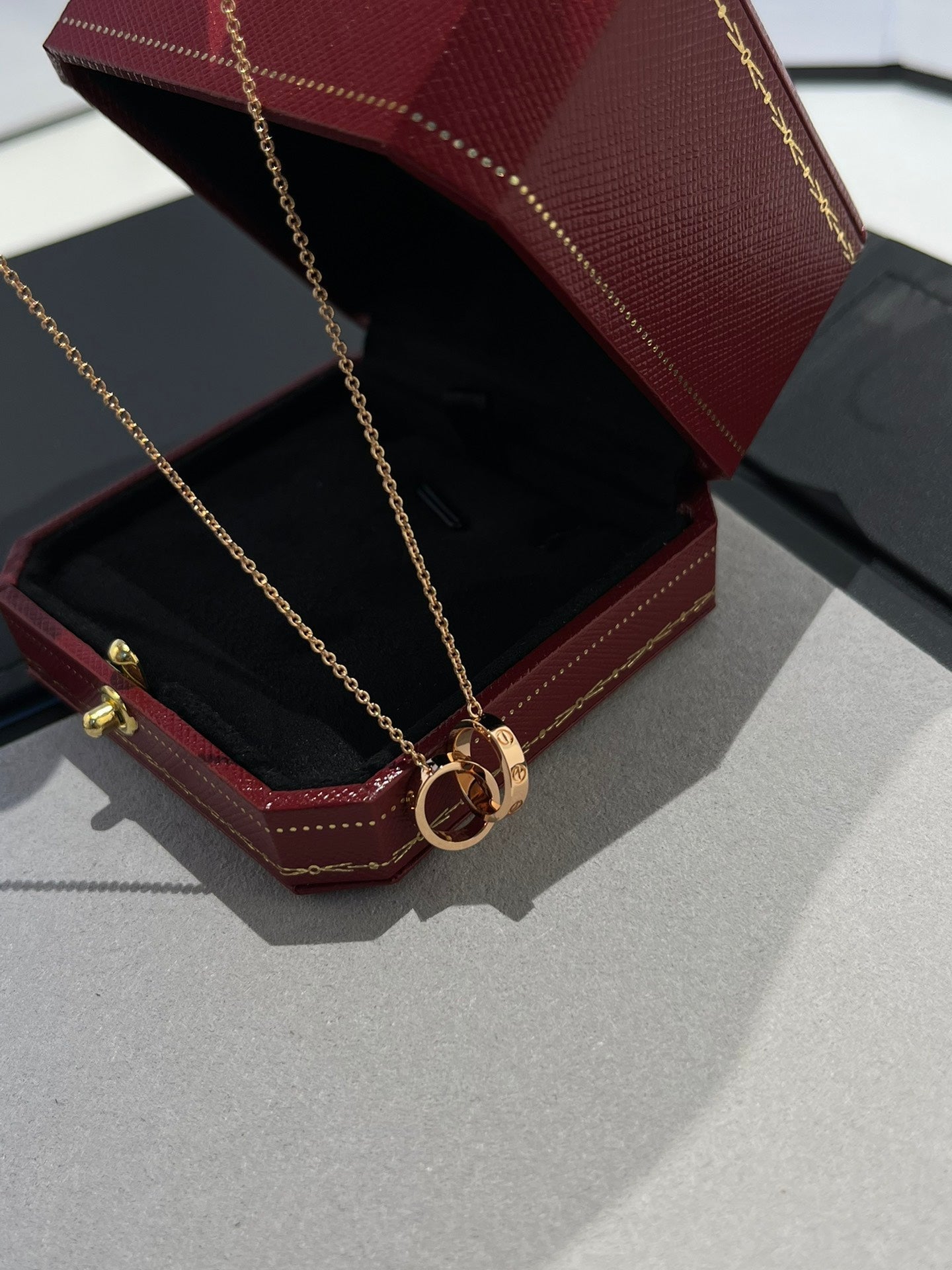 [Eterna Jewels]LIEBESKETTE DOPPELRING ROSÉGOLD