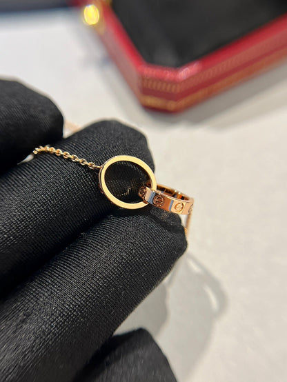 [Eterna Jewels]LIEBESKETTE DOPPELRING ROSÉGOLD