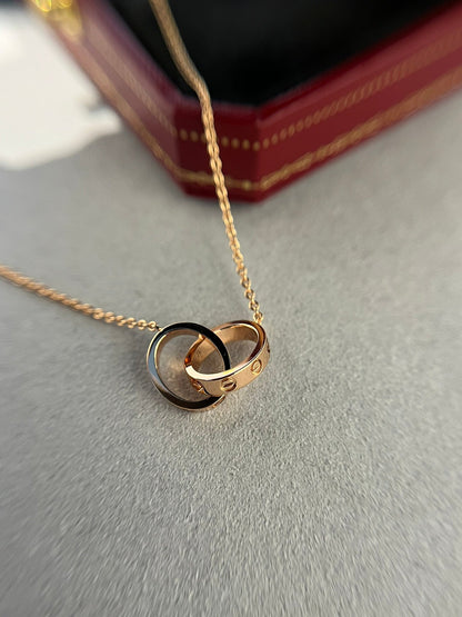 [Eterna Jewels]LIEBESKETTE DOPPELRING ROSÉGOLD