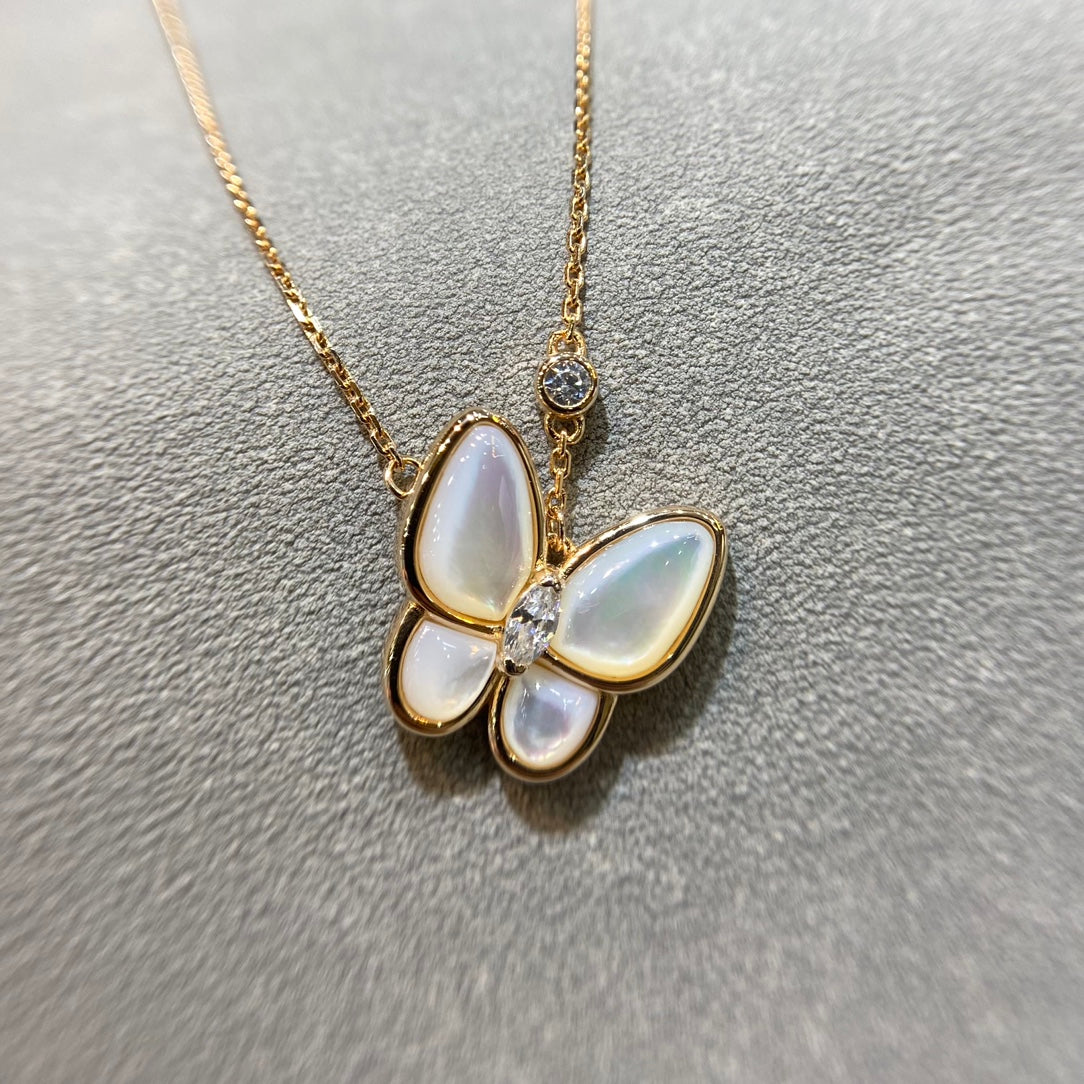 [Eterna Jewels]SCHMETTERLING MOP DIAMANT HALSKETTE
