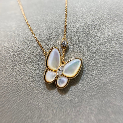 [Eterna Jewels]SCHMETTERLING MOP DIAMANT HALSKETTE
