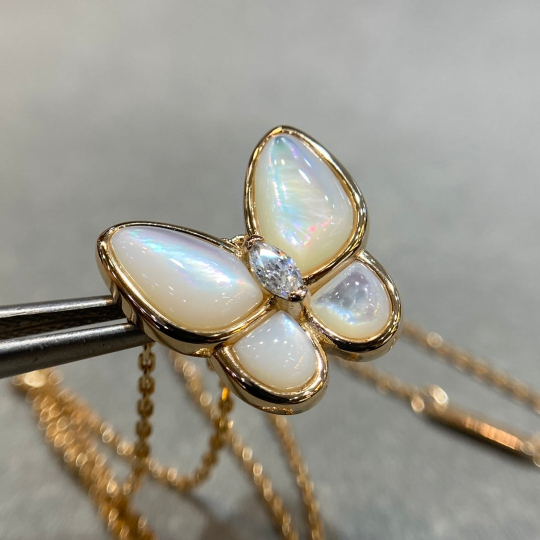 [Eterna Jewels]SCHMETTERLING MOP DIAMANT HALSKETTE