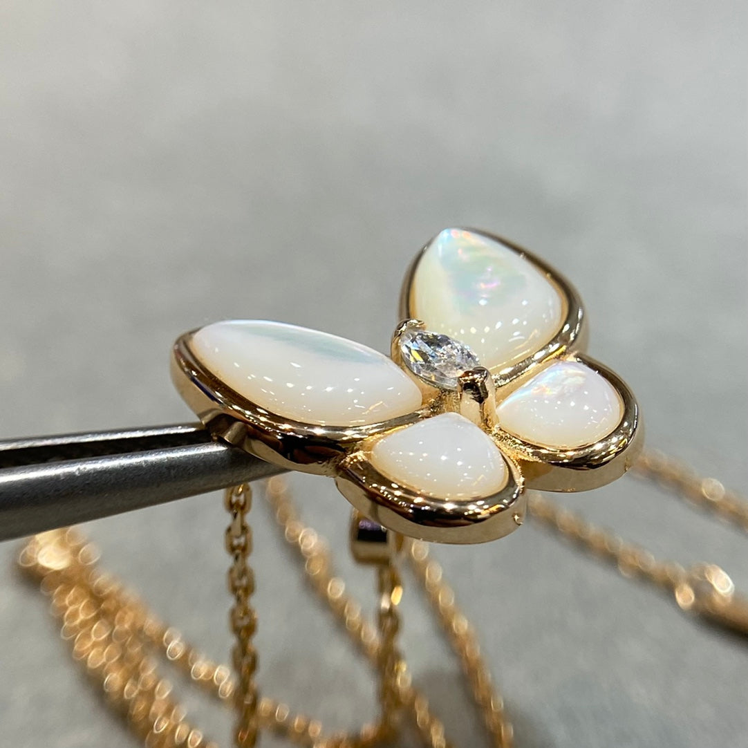 [Eterna Jewels]SCHMETTERLING MOP DIAMANT HALSKETTE