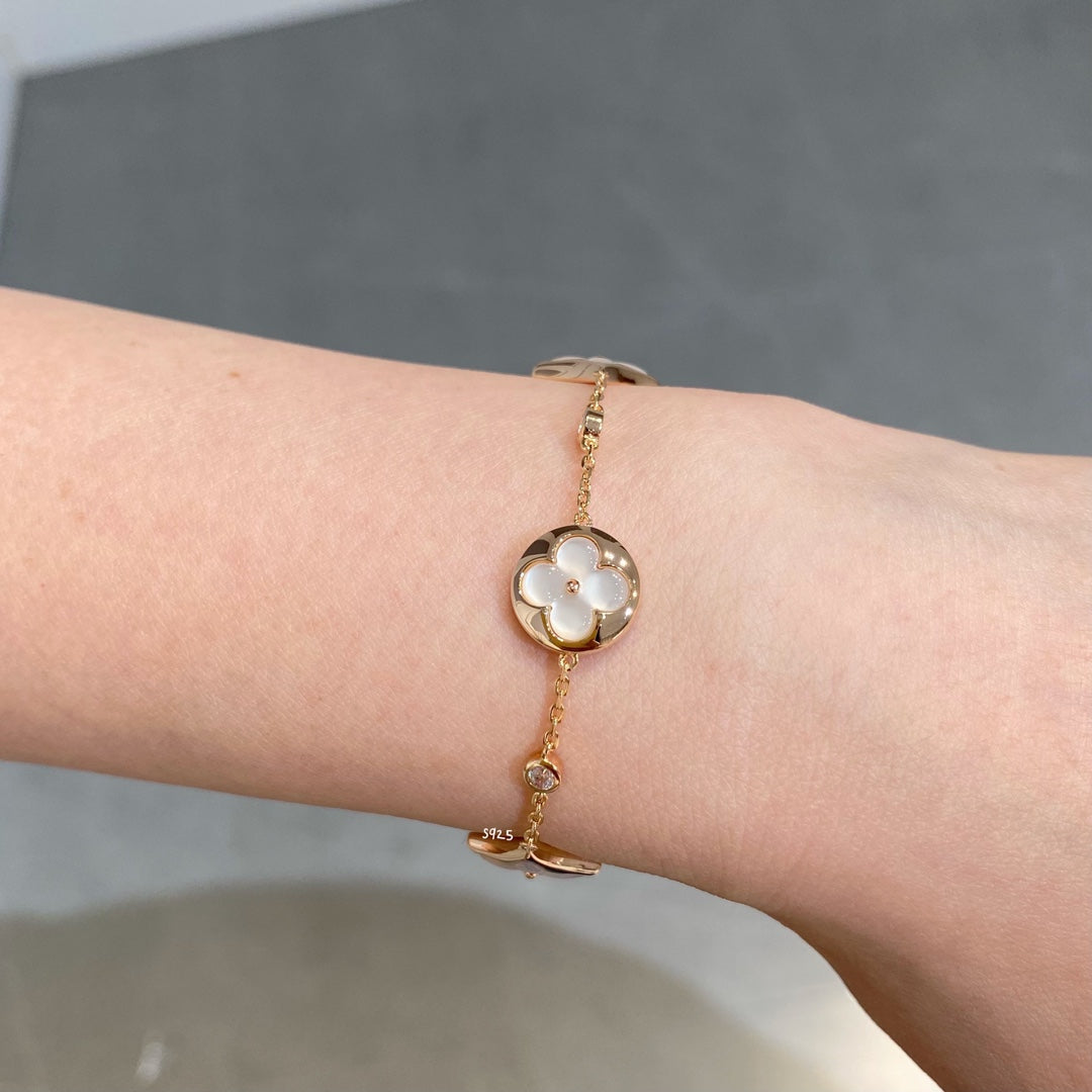 [Eterna Jewels]STAR AND SUN 4 MOTIV WEISS MOP ROSÉGOLD ARMREIF