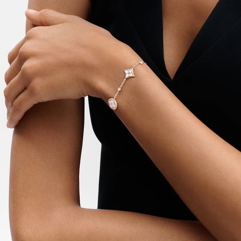 [Eterna Jewels]STAR AND SUN 4 MOTIV WEISS MOP ROSÉGOLD ARMREIF
