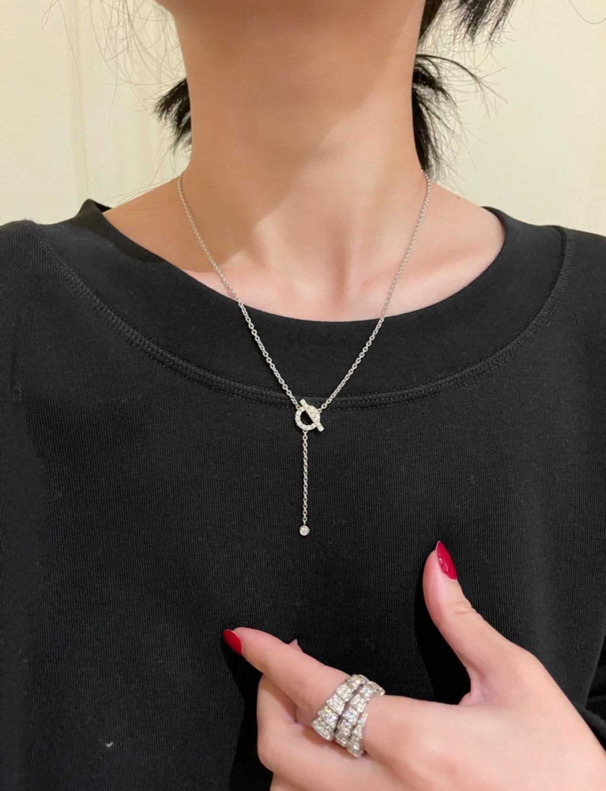 [Eterna Jewels]FINESSE SILBER DIAMANTEN HALSKETTE