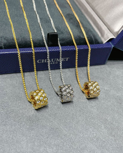 [Eterna Jewels]BEE LOVE DIAMOND PAVED 3 REIHEN HALSKETTE