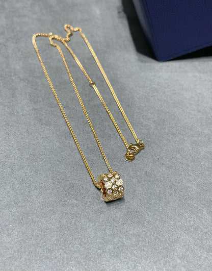 [Eterna Jewels]BEE LOVE DIAMOND PAVED 3 REIHEN HALSKETTE
