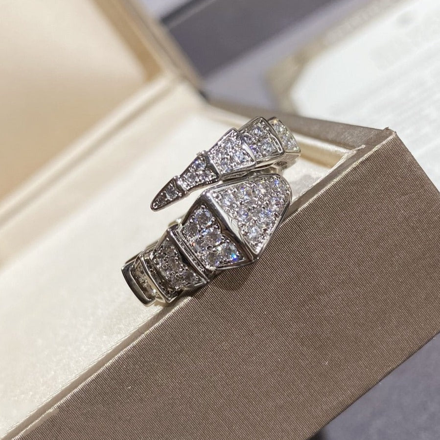 [Eterna Jewels]SERPENTI GROSSER RING SILBER DIAMANT PAVÉ