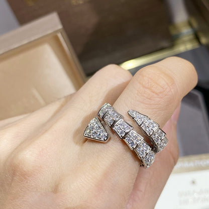 [Eterna Juwelen]SERPENTI DOPPELRING SILBER DIAMANT PAVÉ